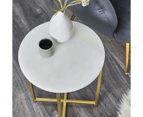 Cooper & Co. Ali Marble Side Table - Gold/White