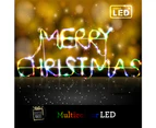 Stockholm Christmas Lights 60 LEDs Solar MERRY CHRISTMAS Sign Outdoor Garden Xmas 68x27CM