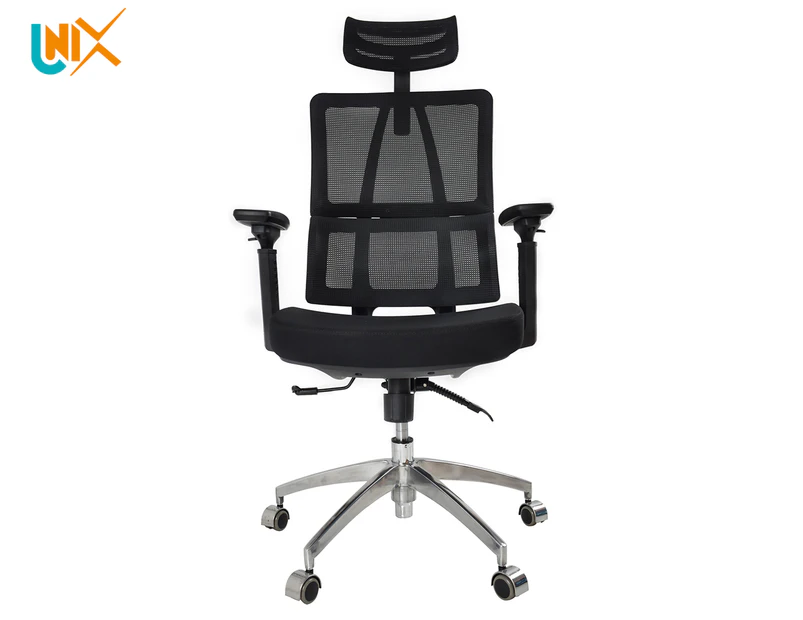 Unix NOIR DX Ergonomic Mesh Gaming/Office Chair - Black