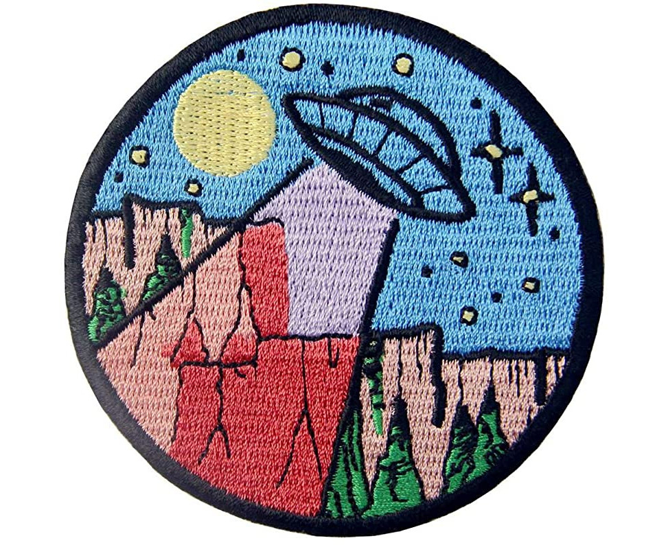 UFO in The Wild Explore Outdoor Patch Embroidered Applique Iron on Sew on Emblem
