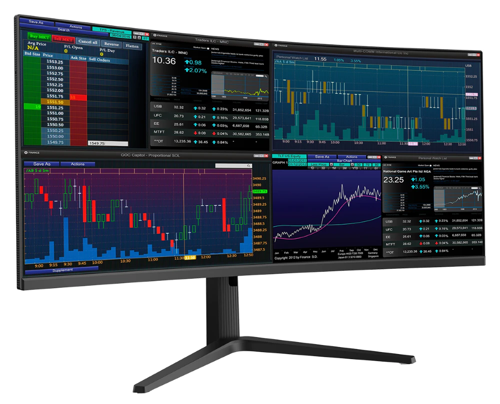 QSM 34" Curved UWQHD 21:9 Ultrawide 144Hz 1ms Gaming and Office Monitor (3440 × 1440)