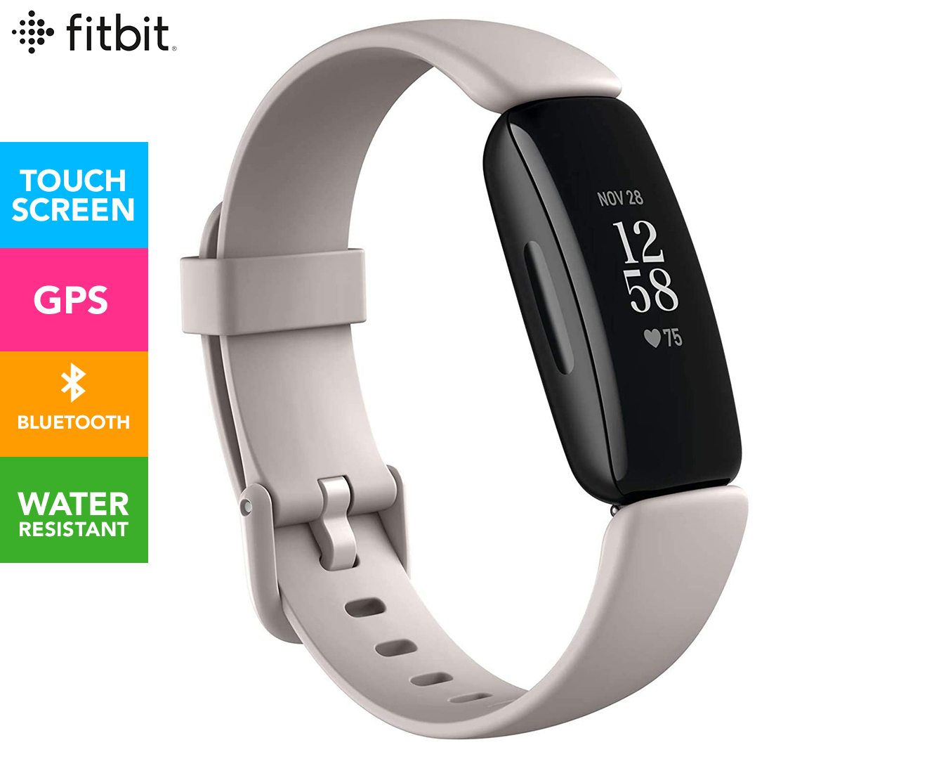 Fitbit Inspire 2 Smart Fitness Watch - Lunar White | Catch.com.au