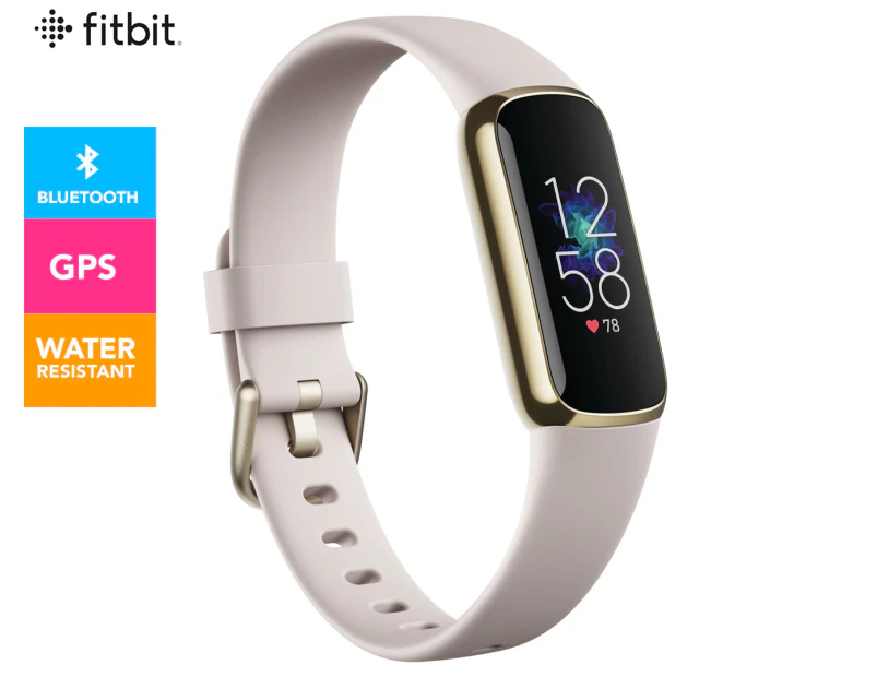 Fitbit Luxe Smart Fitness Watch - Lunar White/Soft Gold