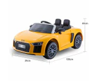 R8 Spyder Audi Licensed Kids Electric Ride On Car Yellow