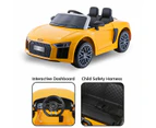 R8 Spyder Audi Licensed Kids Electric Ride On Car Yellow