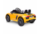 R8 Spyder Audi Licensed Kids Electric Ride On Car Yellow