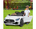 Mercedes Benz Licensed Kids Electric Ride On Car Remote Control White