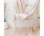 Hammock Hanging Chair with Tassels - Cream Aruba