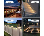 SpringUp 4Pcs LED Solar Powered Fence Wall Lights Step Path Decking Garden Lamp