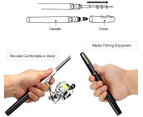 (1M, Blue) - Lixada Pen Fishing Rod Reel Combo Set Premium Mini Pocket Collapsible Fishing Pole Kit Telescopic Fishing Rod + Spinning Reel Combo Kit 1M / 1