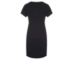 Tommy Hilfiger Women's Short Sleeve Marlowe Split Neck Dress - Sky Captain
