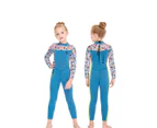 Adore 2.5MM Kids Thermal Wetsuit One-piece Thick Long Sleeve Swimsuit-M150558K-Blue