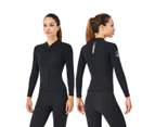 Adore 2MM Wetsuit Split Top Long-sleeved Snorkeling Suit Cold And Warm Wetsuit For Women-D240002-Black