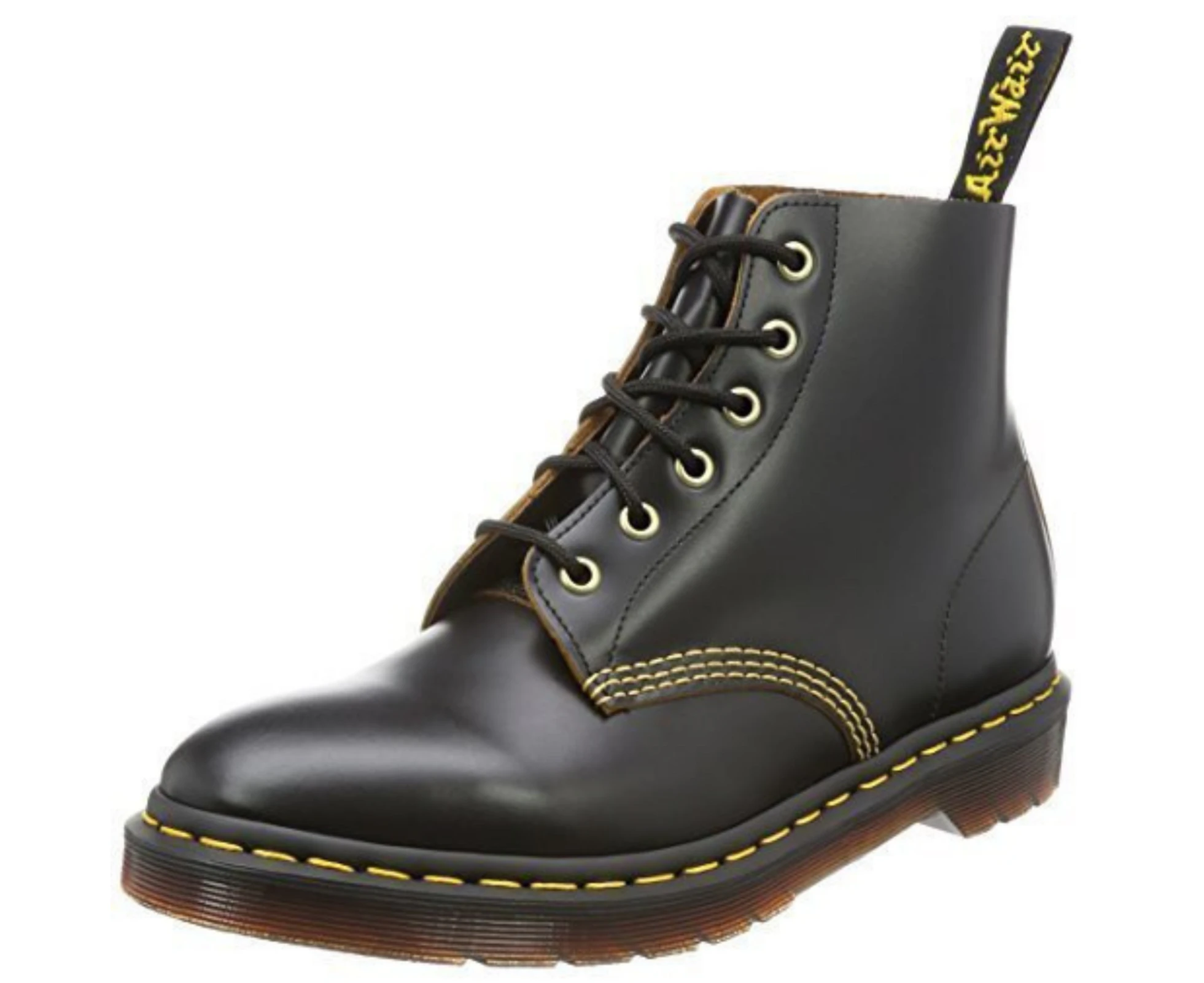 Dr. Martens Unisex 101 Smooth Archive 6-Eyelet Boot Black Vintage Smooth