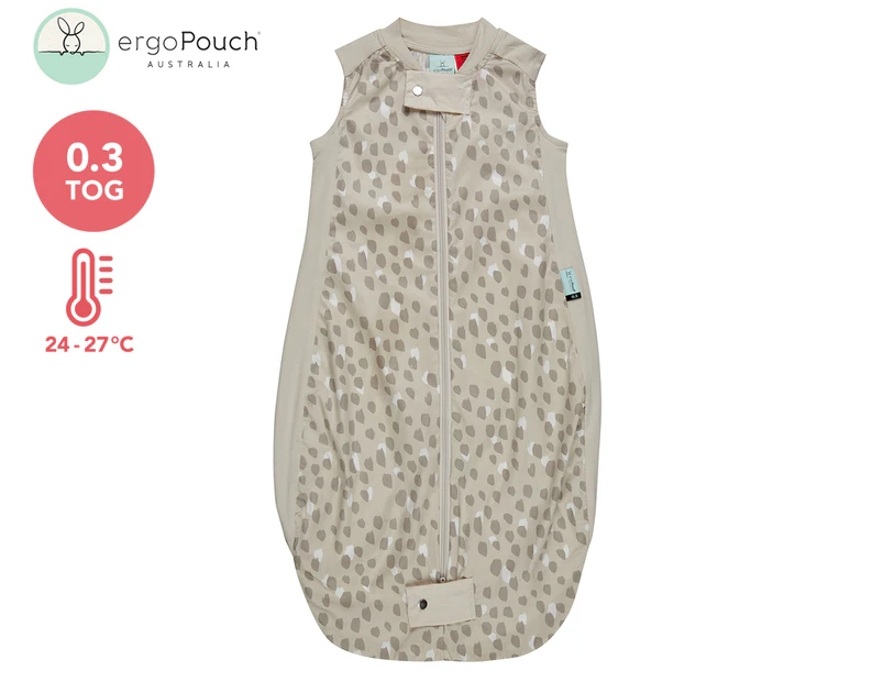 ergoPouch 0.3 Tog Cocoon Swaddle Bag - Beige Leopard