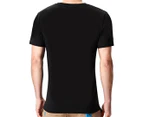 ELWD Workwear Men's Slice Tee / T-Shirt / Tshirt - Black/White/Blue