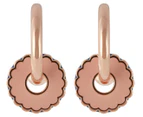 Marc Jacobs The Medallion Hoop Earrings - Rose Gold/Blue