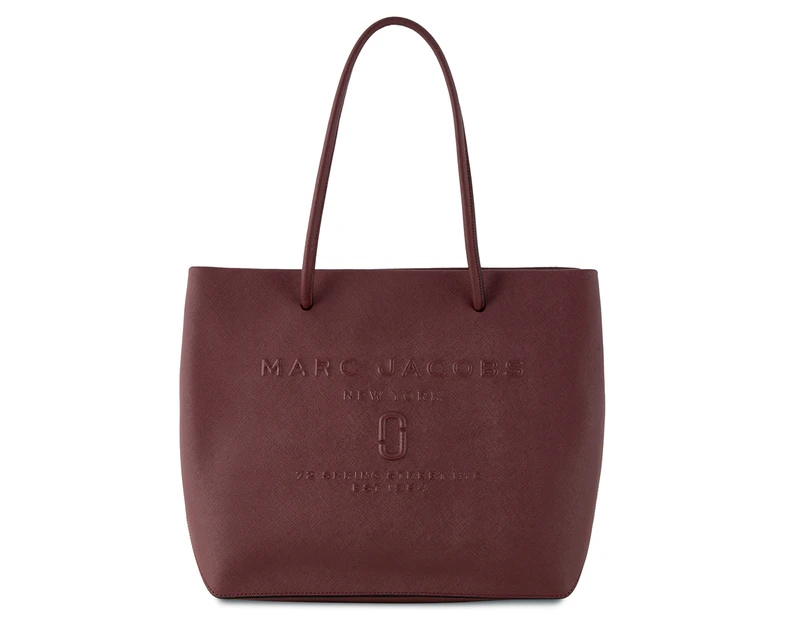 Marc Jacobs East/West Logo Shopper Bag - Burgundy