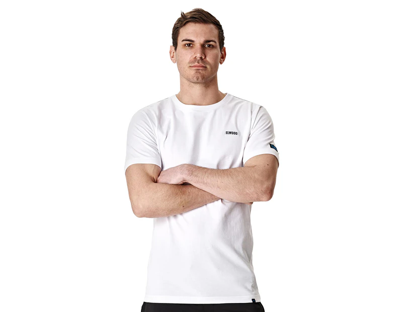 ELWD Workwear Men's Corp Tee / T-Shirt / Tshirt - White/Black
