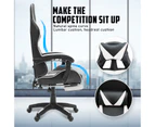 La Bella Gaming Office Chair Epic Ergonomic Executive Computer Racing Footrest - White