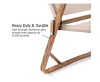 Naturehike Outdoor Wooden Grain Aluminum Foldable Camping Chair - Glamping Series - Small Khaki