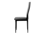 Artiss Set of 4 Dining Chairs PVC Leather - Black