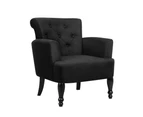 Artiss French Lorraine Winged Accent Chair - 3 Colours - Black