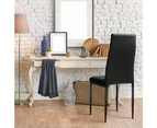 Artiss Set of 4 Dining Chairs PVC Leather - Black