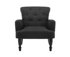 Artiss French Lorraine Winged Accent Chair - 3 Colours - Black