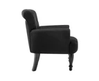 Artiss French Lorraine Winged Accent Chair - 3 Colours - Black