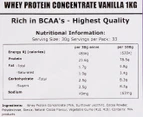 Myopure Whey Protein Concentrate Powder Vanilla 1kg