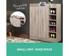 Artiss 2 Doors Shoe Cabinet Storage Cupboard - Wood 6