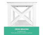 Artiss Wooden Storage Console Table - White