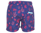 Happy Hour Boys' Navy Reef Board Shorts - Navy/Red