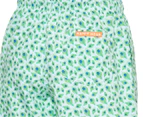 Happy Hour Men's Green Feather Board Shorts - Green