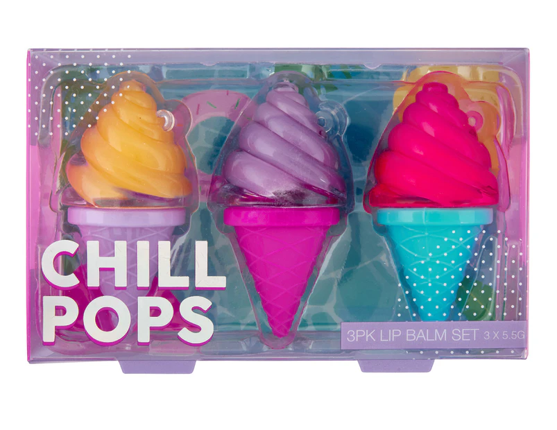 Chill Pops Ice Cream Lip Balm 3pk