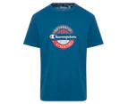 Champion Men's Sports Graphic Print Tee / T-Shirt / Tshirt - Teal