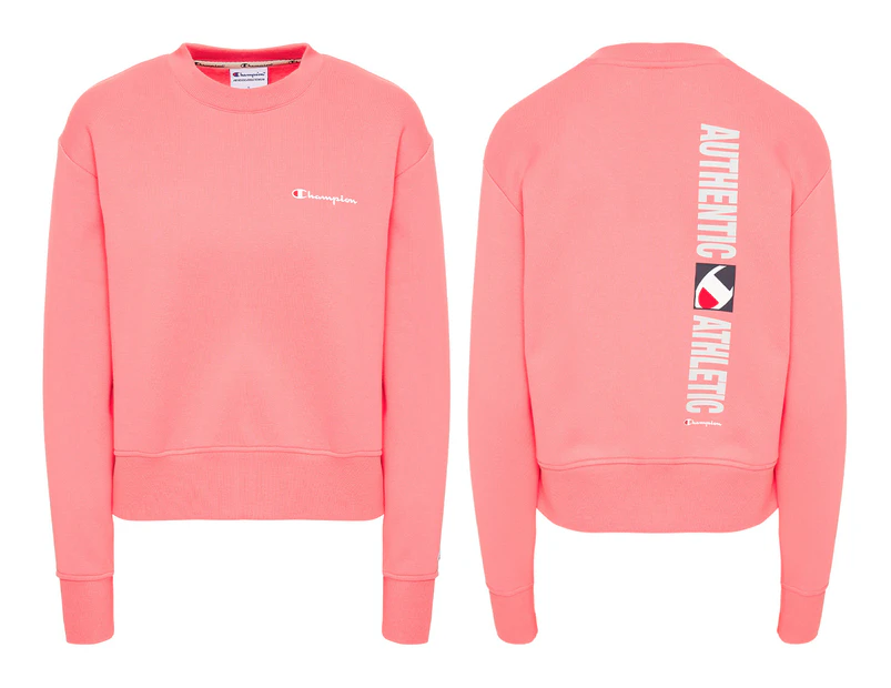 Champion Women's SPS Graphic Crop Pullover - Bright Pink