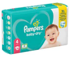 2 x Pampers Baby-Dry Size 4 9-14kg Diapers / Nappies 46pk