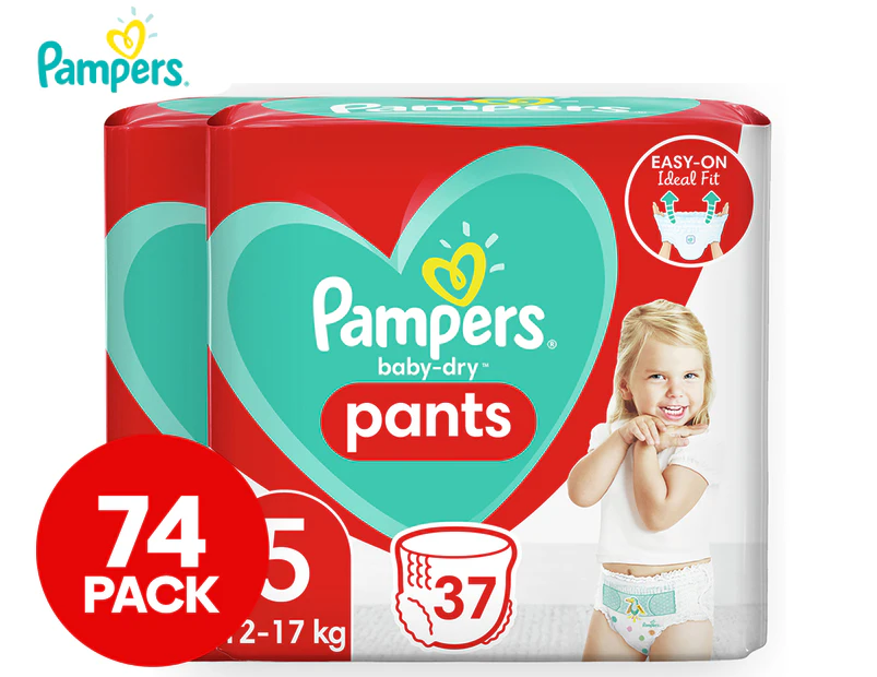 Pampers Baby-Dry Nappy Pants Size 4 9kg-15kg (74 nappies) : Amazon.co.uk:  Baby Products