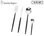 Stanley Rogers 16-Piece Piper Black Cutlery Set