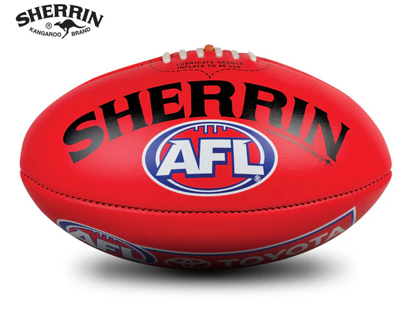 Sherrin Size 5 Official AFL Game Football - Red