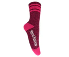 Hard Yakka Women's Bamboo Work Socks 3-Pack - Pink Marle