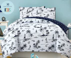 Daniel Brighton Kids Oceanic Washed Cotton Bed Quilt Cover Set - Navy