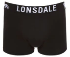 Lonsdale Men's Everyday Short Leg Cotton Trunks 5-Pack - Black