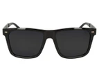 Winstonne Men's Isaiah Polarised Sunglasses - Shiny Black/Grey