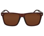 Winstonne Men's Isaiah Polarised Sunglasses - Matte Brown/Brown