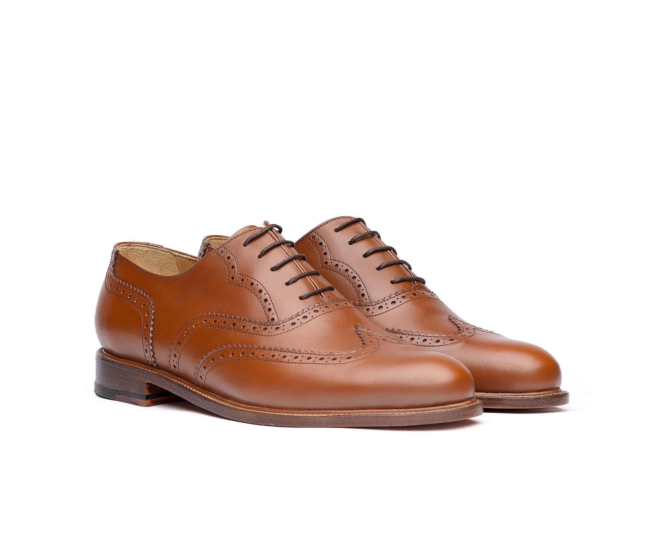 Sparrods & Co Simba Oxfords - Mens Brogue Shoes - Cognac