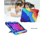 WIWU iPad Mini 6 Case Full-Body Shockproof Silicone Case With Pencil Holder-Rainbow Blue