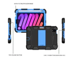 WIWU iPad Mini 6 Case Full-Body Shockproof Silicone Case With Pencil Holder-Black Blue